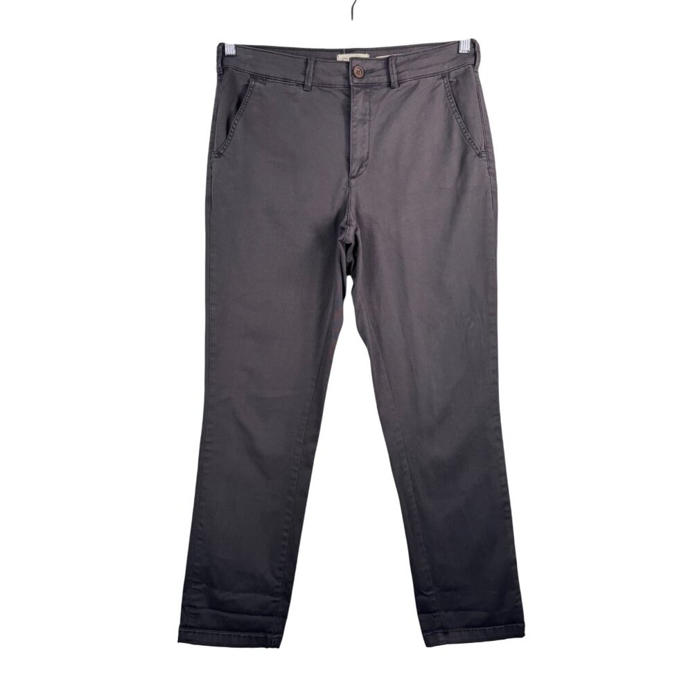 Anthropologie Chino relaxed fit pants preppy straight leg charcoal sz 30